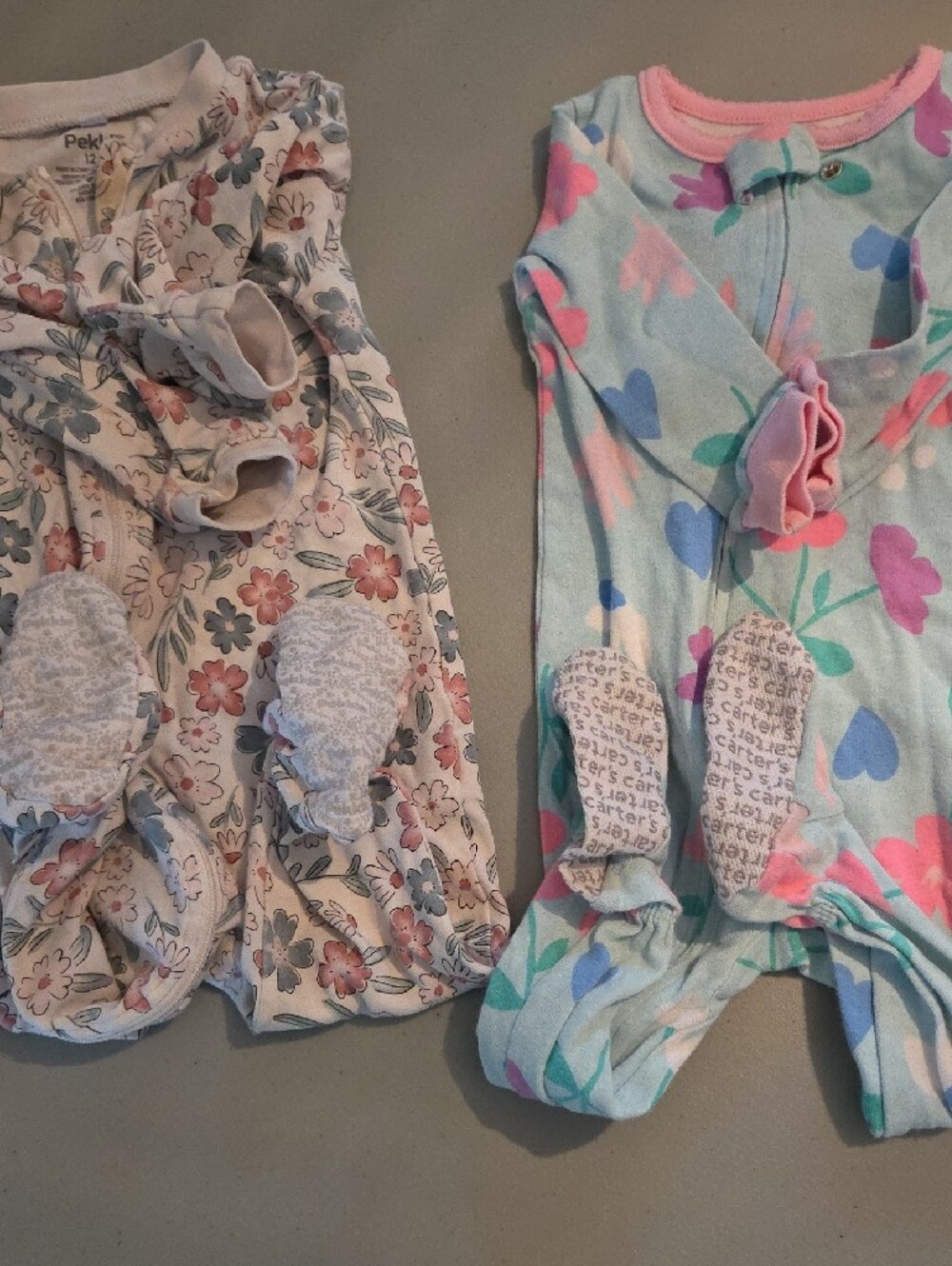 Carters Pekkle Tuffy Baby Pajamas Bundle 12 Months Footed Sleepers 6 Pc Flawed - Picture 4 of 16